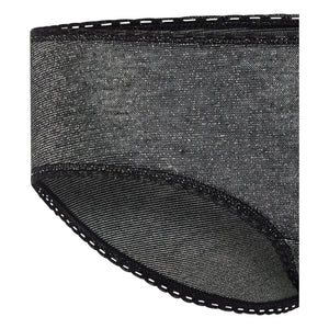 Momoni - Metallic Bikini Bottom | Charcoal Gray
