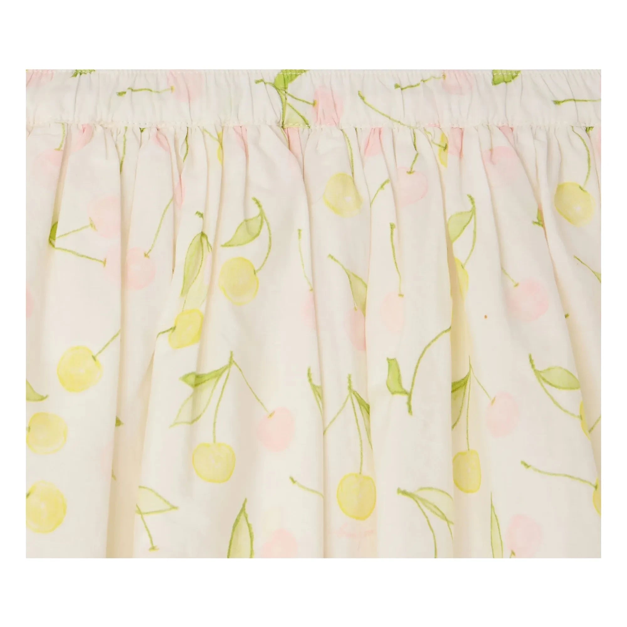 Bonpoint - Suzon Cherries Organic Cotton Poplin Skirt | Ecru