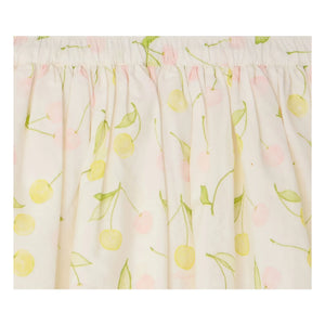 Bonpoint - Suzon Cherries Organic Cotton Poplin Skirt | Ecru