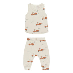 Rylee + Cru - Motorcycle Top and Pants Set | Gray
