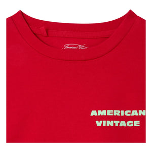 American Vintage - Fizvalley Running Club T-Shirt | Pomegranate