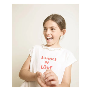 Búho - Summer Of Love Ruffled Terry T-Shirt | Ecru