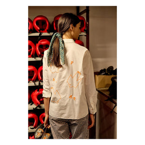 a.p - Gizelle Cotton Poplin Shirt | White