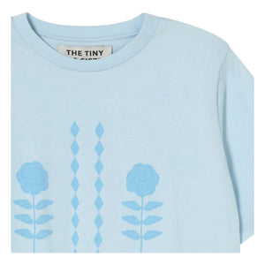 The Tiny Big Sister - Roses Organic Cotton T-Shirt | Blue