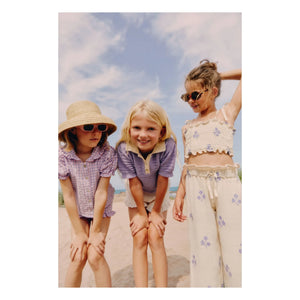 Mipounet - Olie Vichy Blouse, Claudine Collar | Lilac