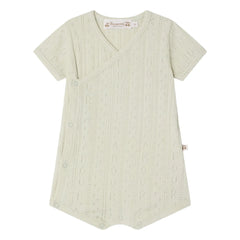 Bonpoint - Pointelle Landon Organic Cotton Romper | Celadon