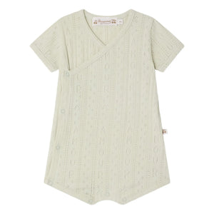 Bonpoint - Pointelle Landon Organic Cotton Romper | Celadon