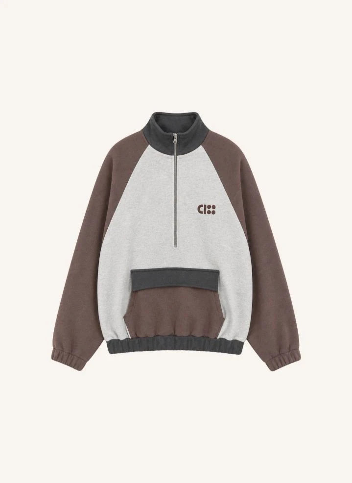 Cos I Said So - Organic Cotton Logo Zip-Up Sweatshirt | Brown