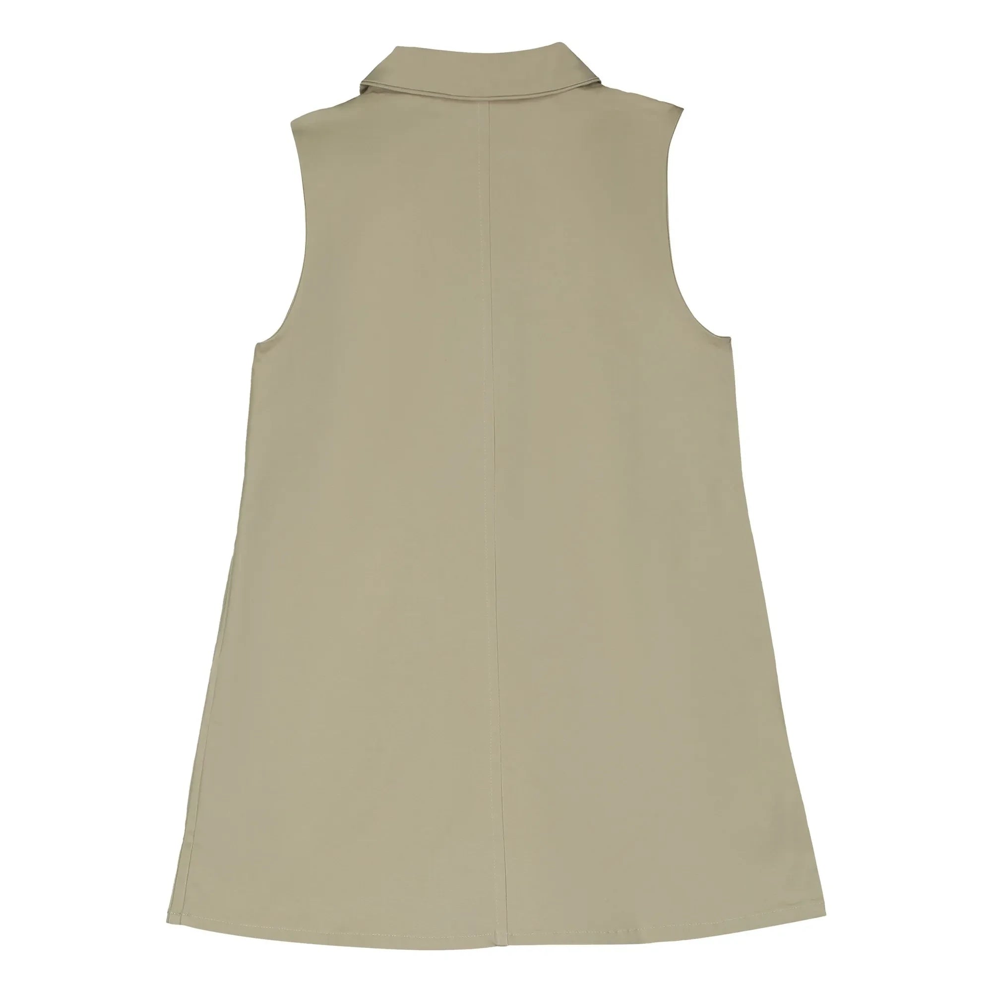 Tangerine - Sleeveless Polo Dress | Beige