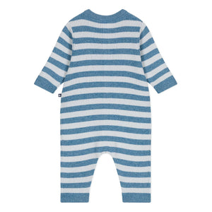 Petit Bateau - Striped Wool Romper | Blue