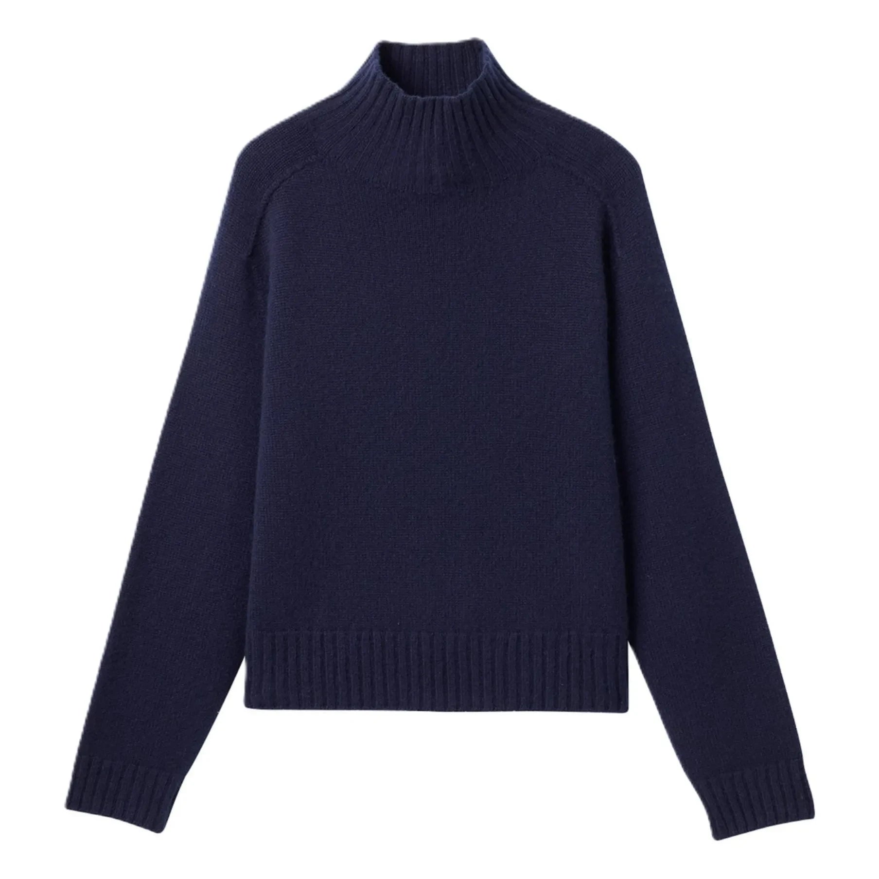 Bompard - Hammer Neck Cashmere Sweater | Navy