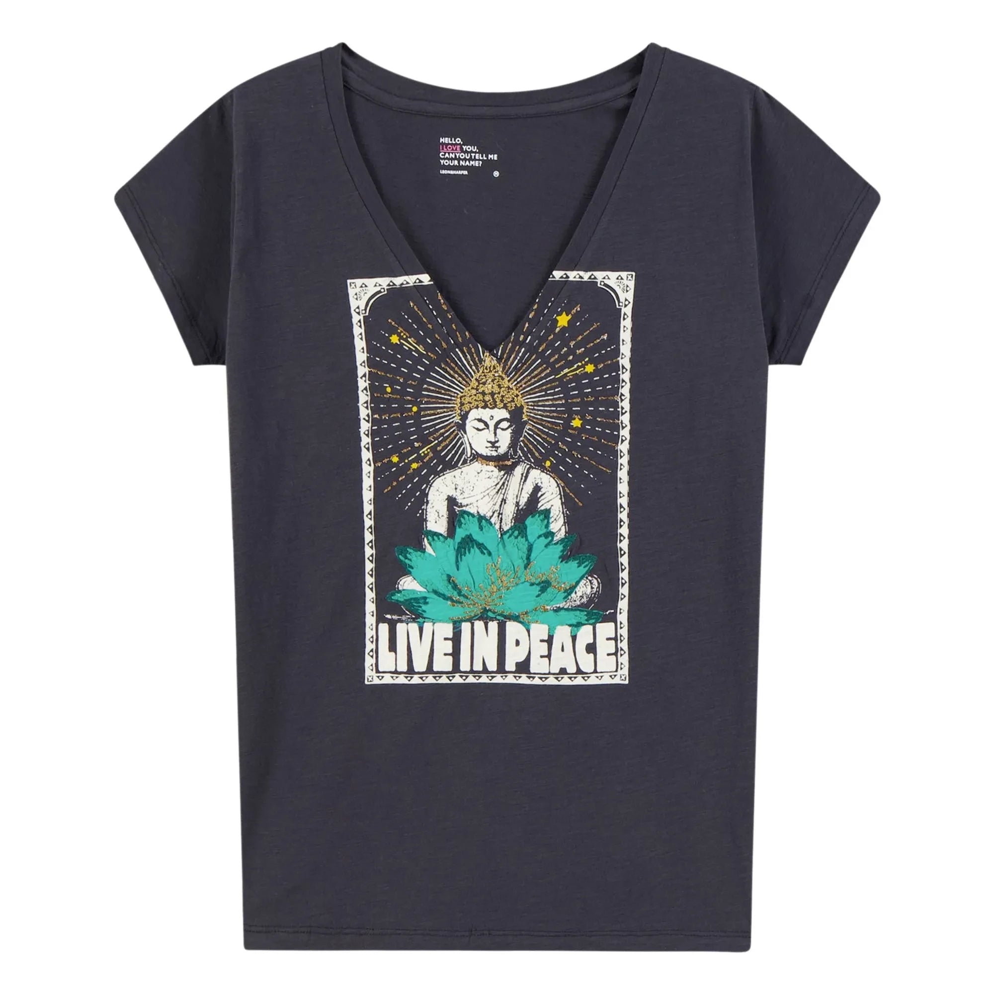 Leon & Harper - Tonton Organic Cotton Yoga T-shirt | Charcoal