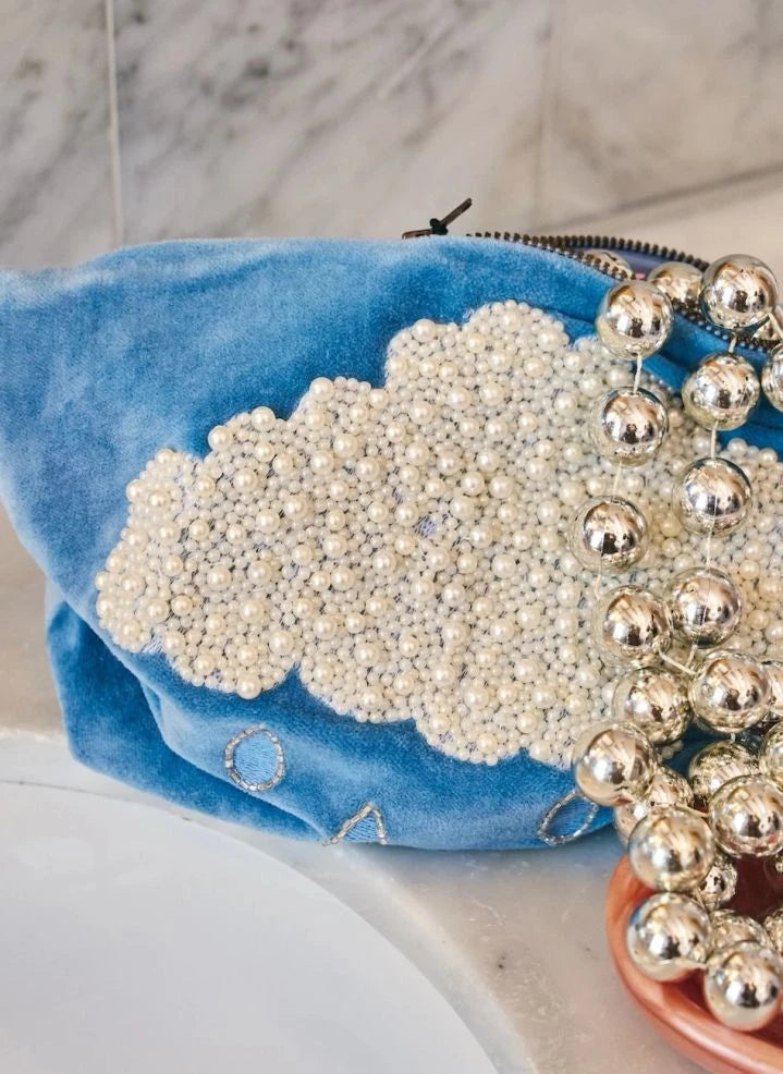 Anna + Nina - Air-Beaded Makeup Bag | Blue