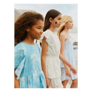 Molo - Carma organic cotton ruffle dress | White