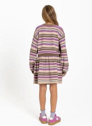 Smallable Kid - Lya Striped Wool Dress | Pink