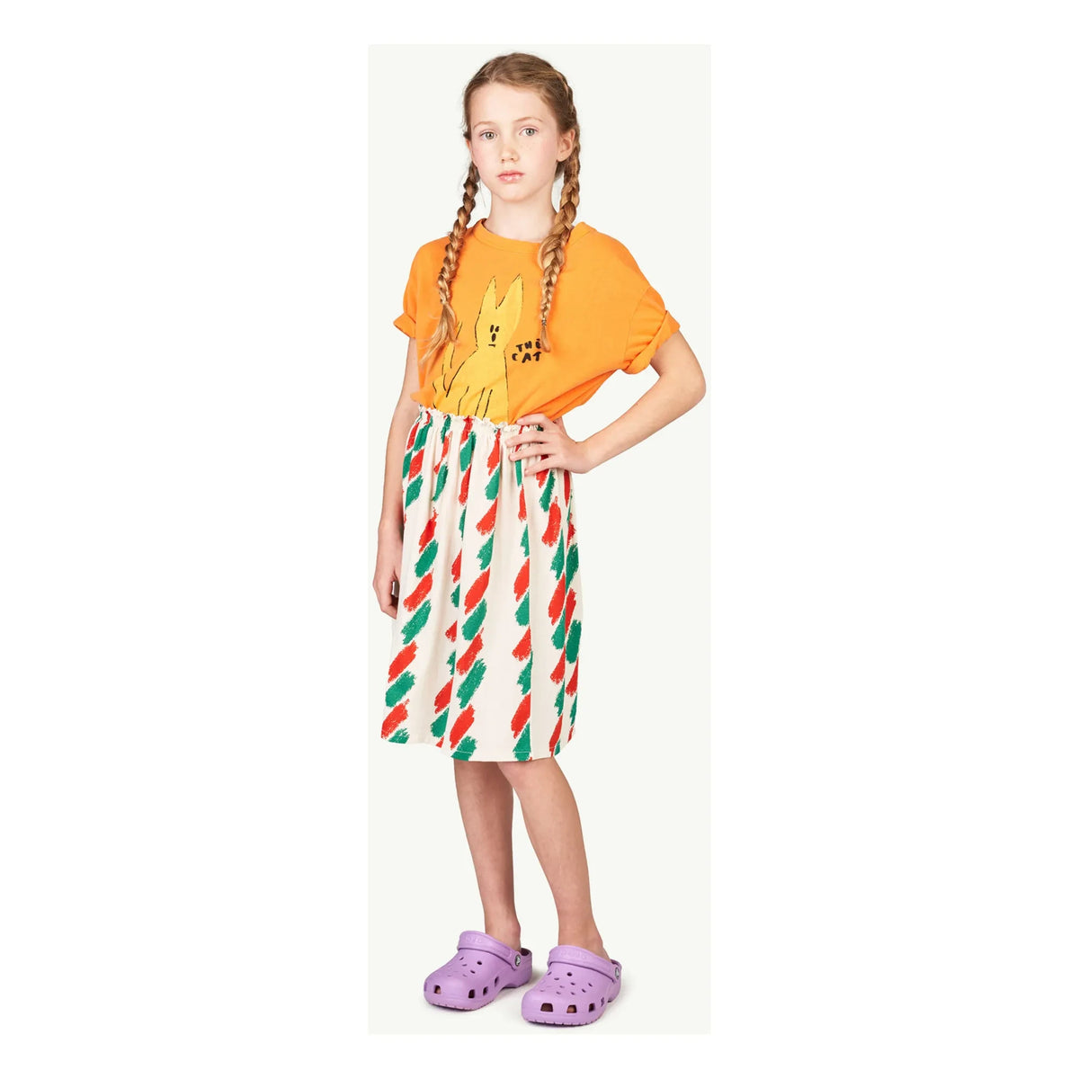The Animals Observatory - Cream Ruched Skirt
