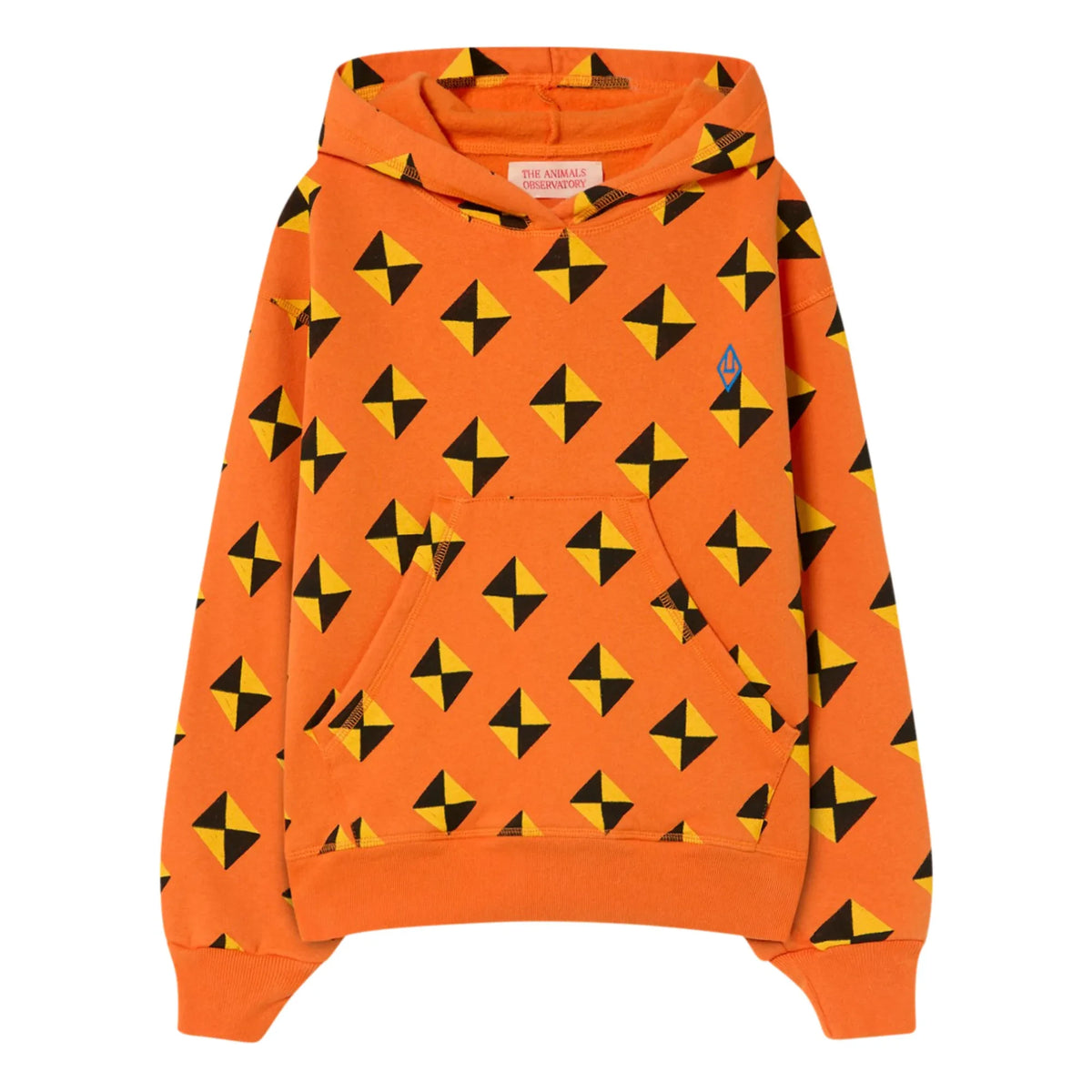 The Animals Observatory - Beaver Losange Hooded Sweatshirt | Orange