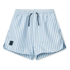 Liewood - Aiden Seersucker Recycled Fiber Swimsuit Shorts | Light Blue