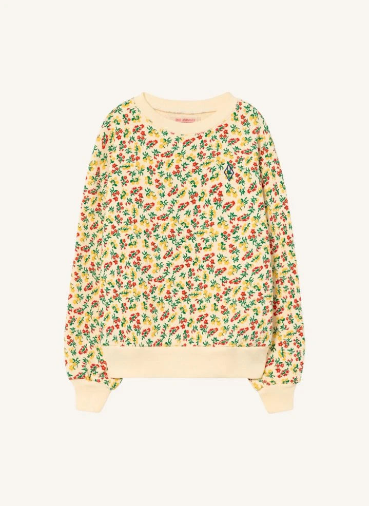 The Animals Observatory - Floral Sweatshirt | Ecru