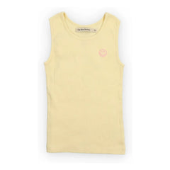 the new society - Smiley Ribbed Tank Top | Light Yellow