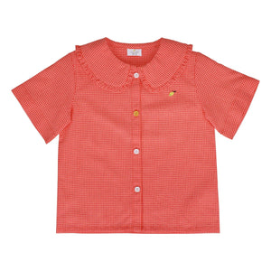 Sticky Lemon - Citron Petits Carreaux Blouse | Coral