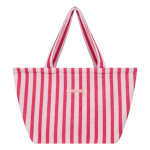 Jera Mini - Striped Towel Beach Bag | Pink