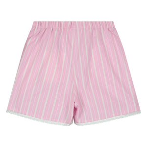 Tangerine - Striped Wide Shorts | Pale Pink