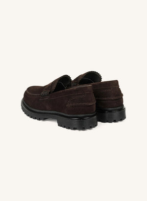 Angulus - Brown Süet Loafer Mokasenler