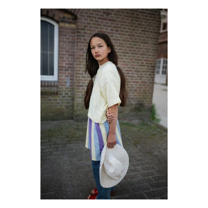 Repose AMS - Button-Back Organic Cotton Blouse | Pale Yellow