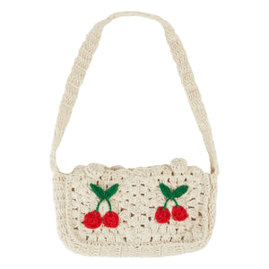 Emile et Ida - Cherry Knit Bag | Cream