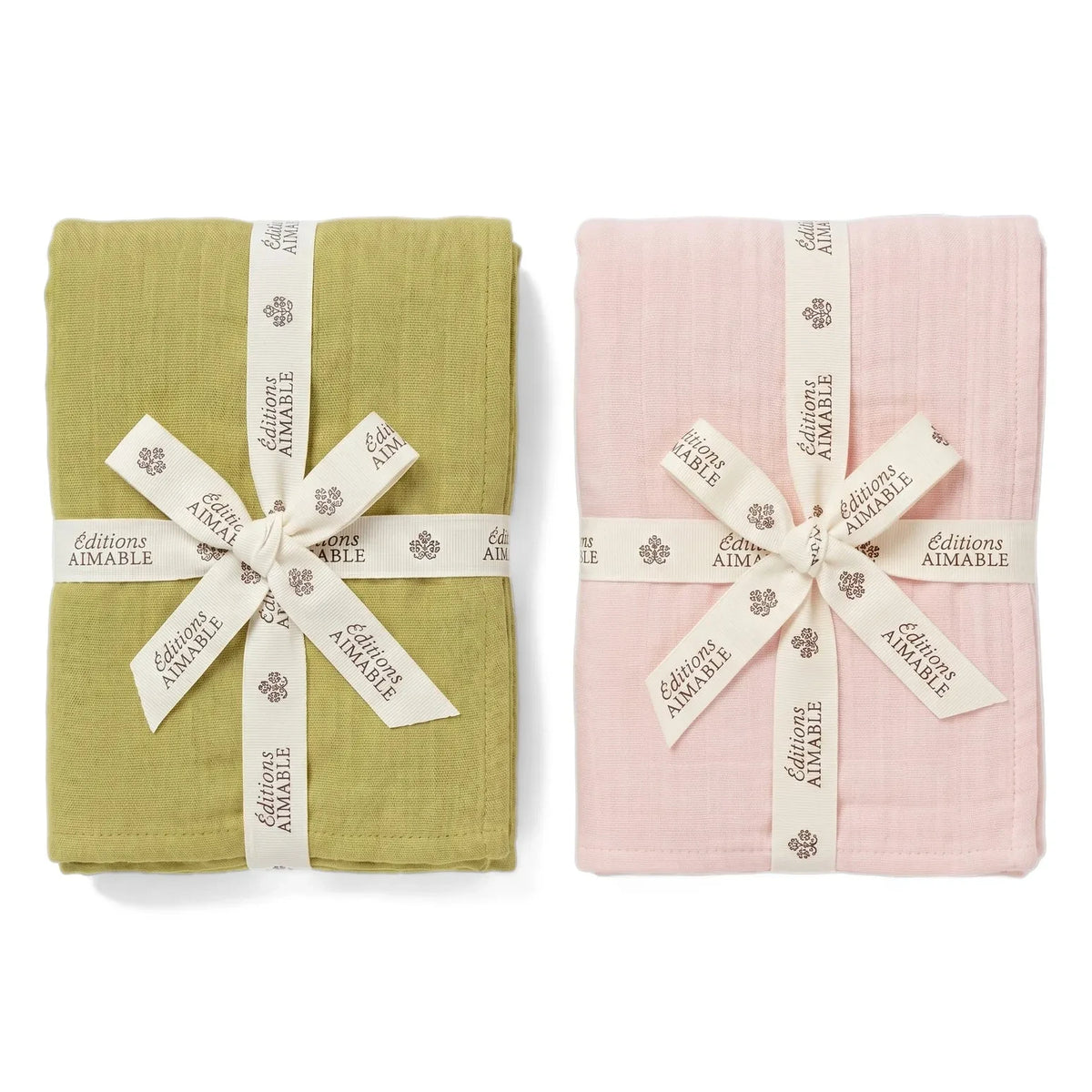 Editions Aimable - Léon baby care set | Dragée Pink Gauze