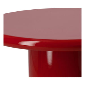 House of Capricorn - Amendoeira lake kaplamalı ahşap yan sehpa | Carmine kırmızısı