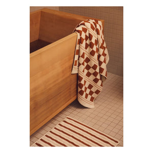 Baina - Echo Bathroom Mat | Terracotta