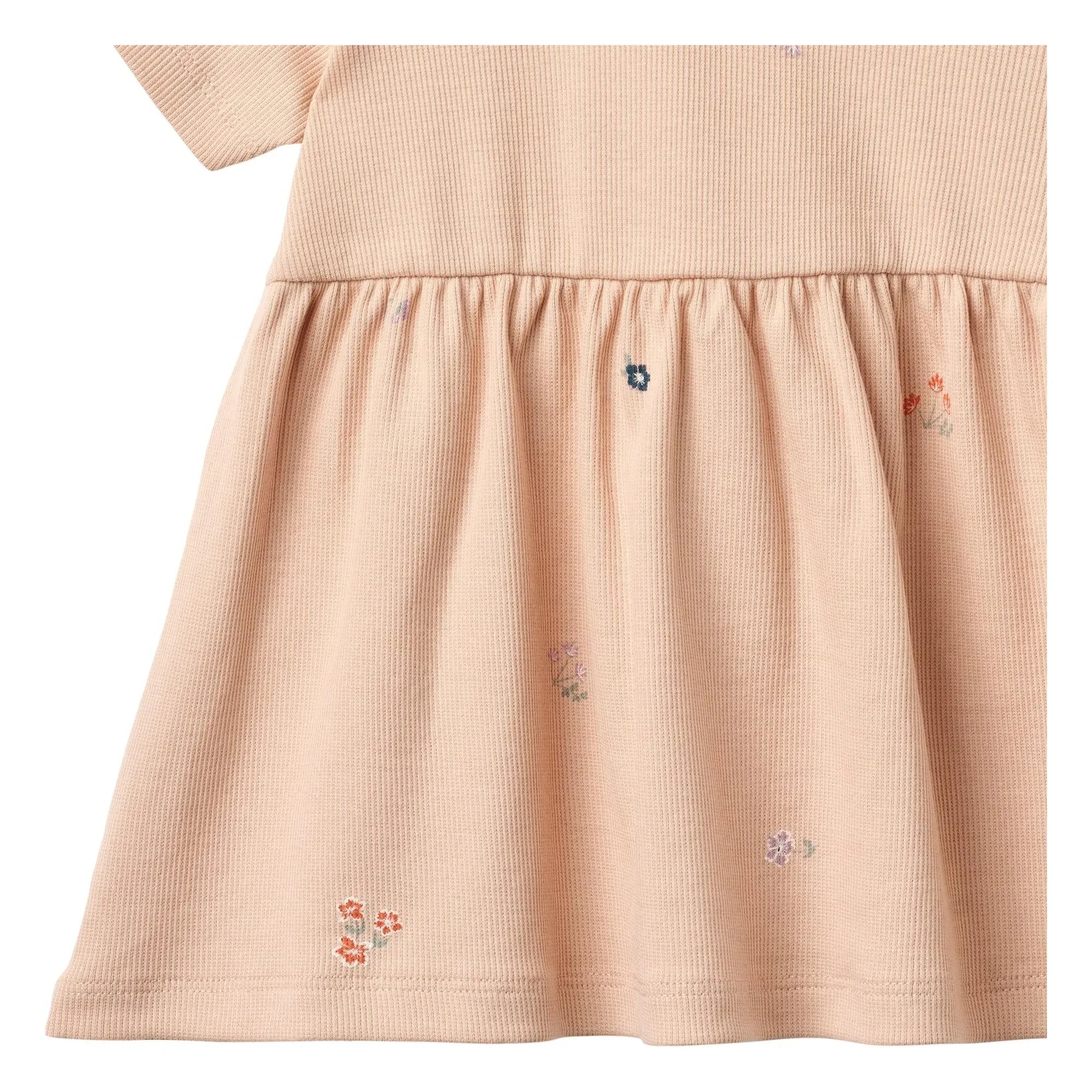 Wheat - Anna Flowers Jersey Dress Organic Cotton | Peach