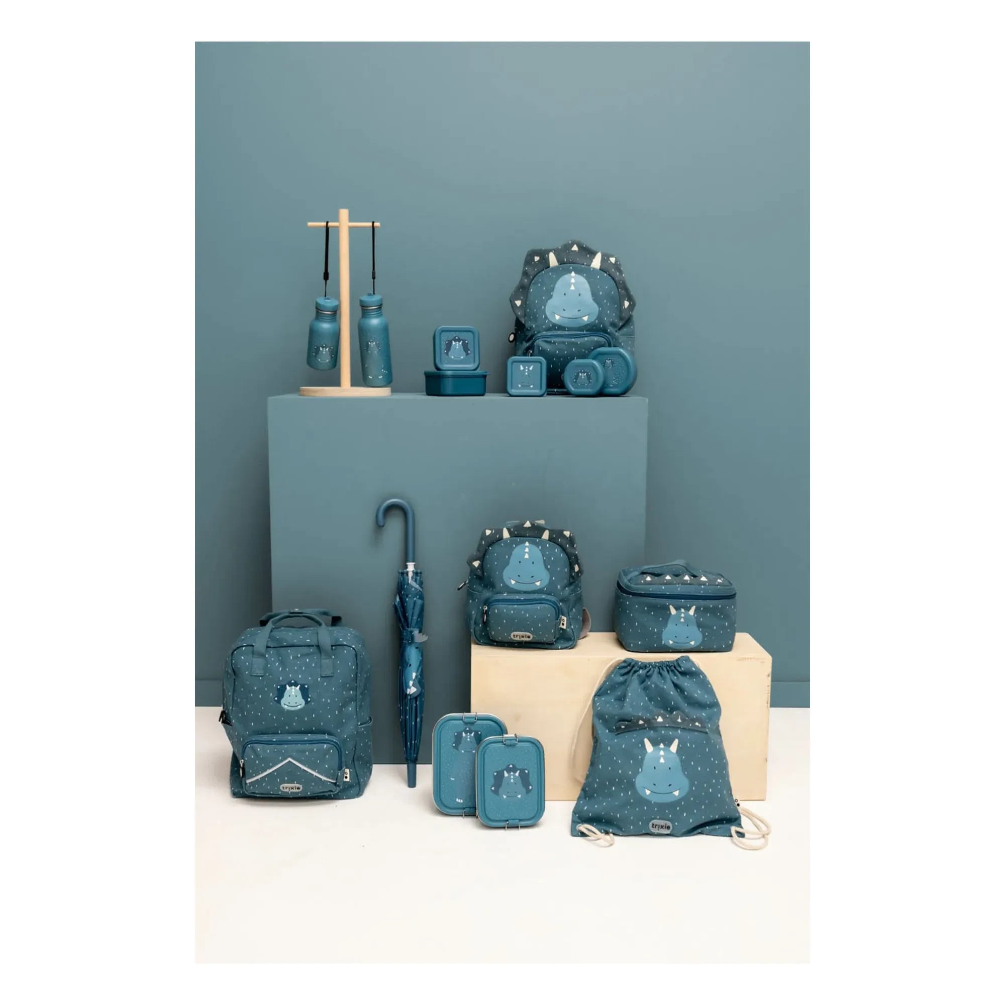 Trixie - Mr. Triceratops Small Lunch Box | Blue