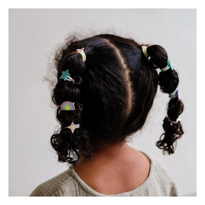 Mimi & Lula - Set of 8 Arc en Ciel and Etoile hair clips | Lilac