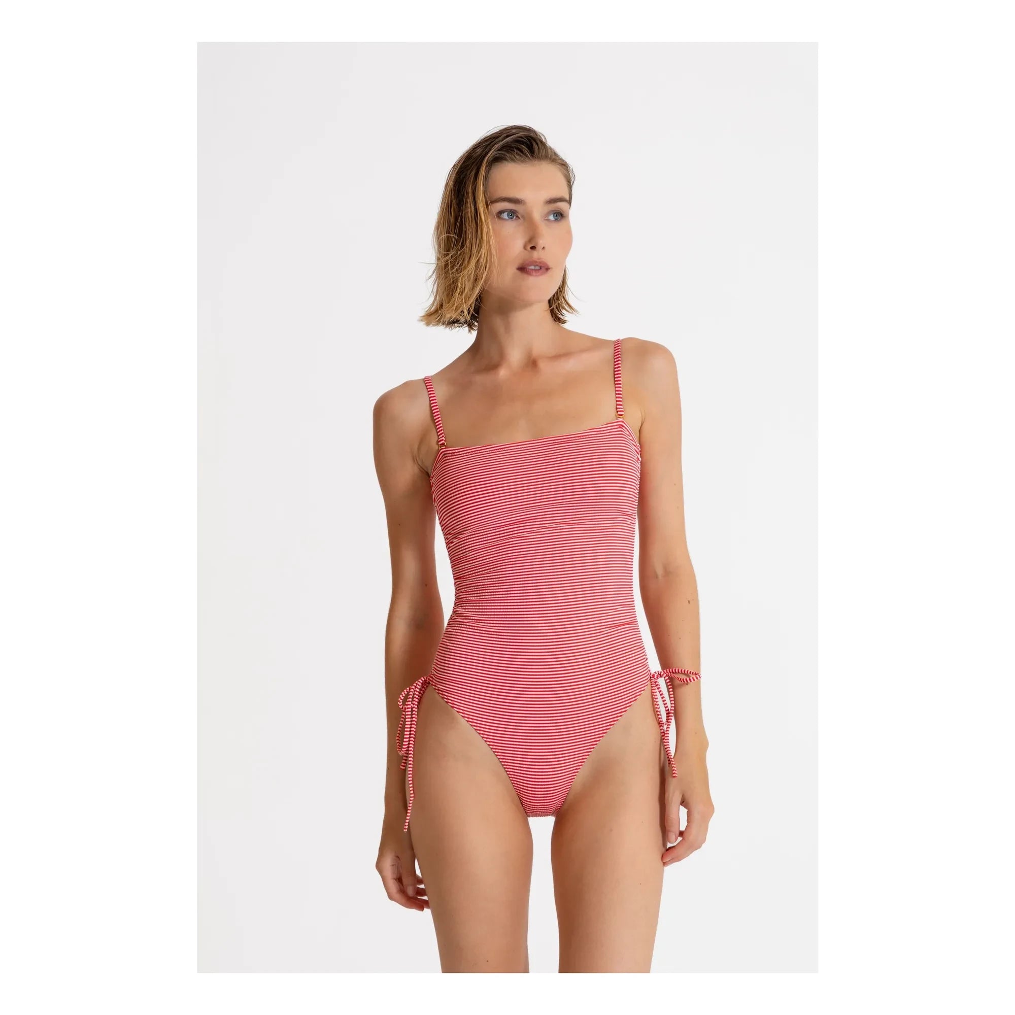Smallable Woman - Rachel Striped Swimsuit | Cherry Red