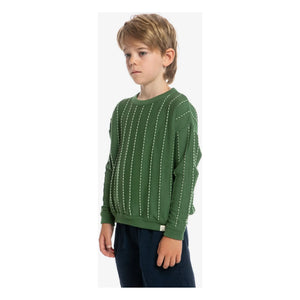 Matona - Striped Organic Cotton Sweater | Green