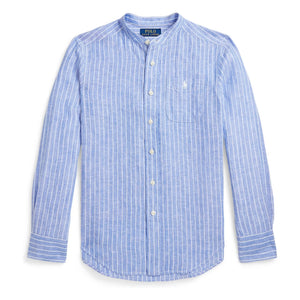 Ralph Lauren - Linen Striped Shirt | Blue