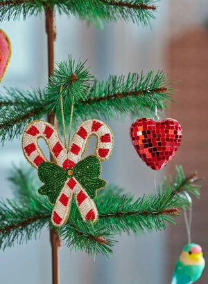 Rice - Barley sugar Christmas ornament | Red
