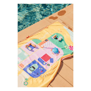 Quut - Dollhouse Microfiber Beach Towel | Yellow