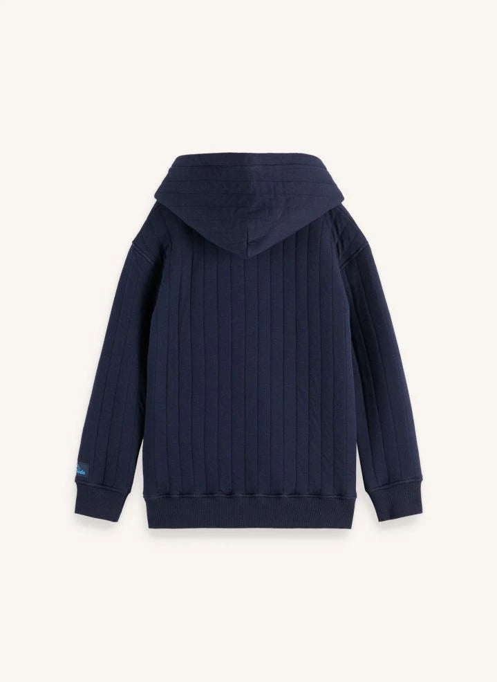 Scotch & Soda - Patchwork Quilted Sweatshirt | Navy