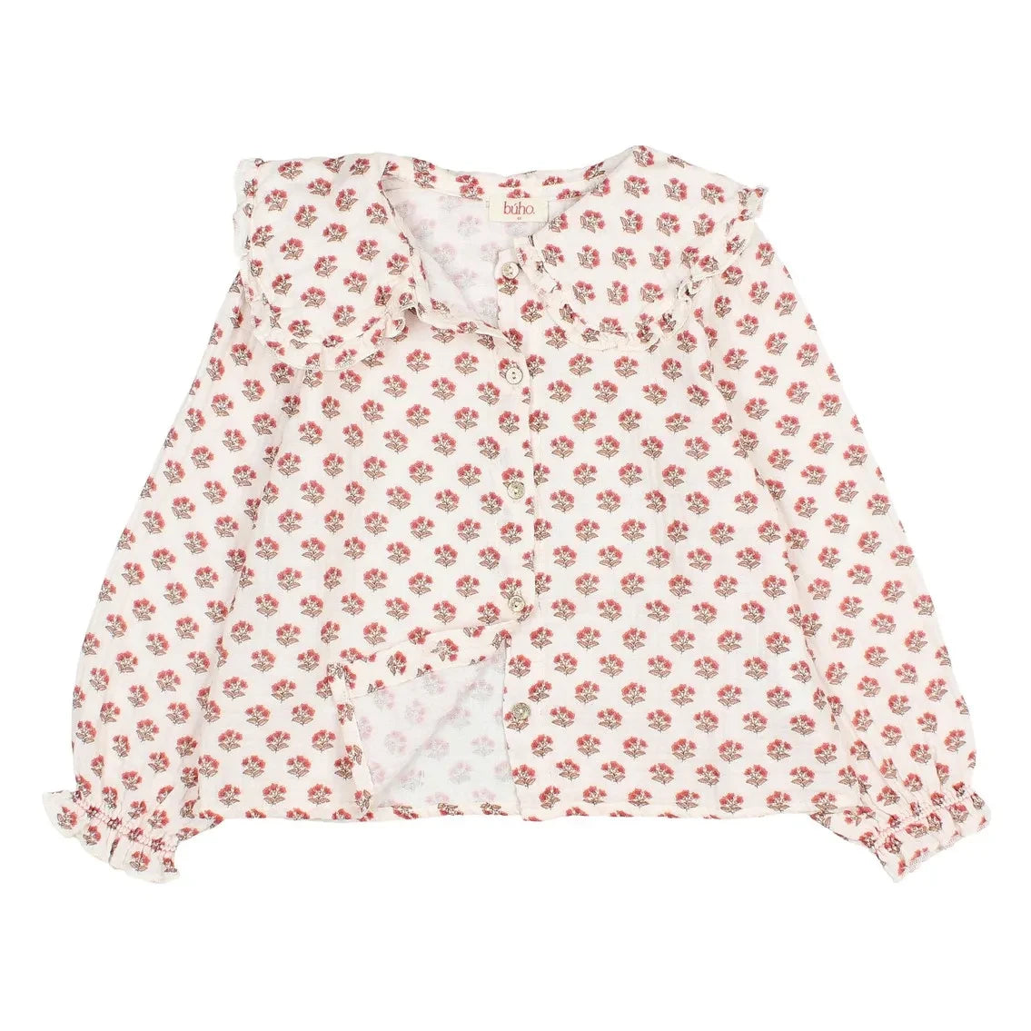 Búho - Blouse Col Claudine Chic Fleurie | Ecru