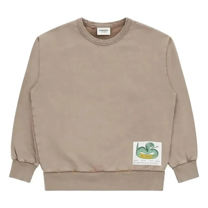Finger in the nose - Organic cotton sweatshirt | Vizyon brown