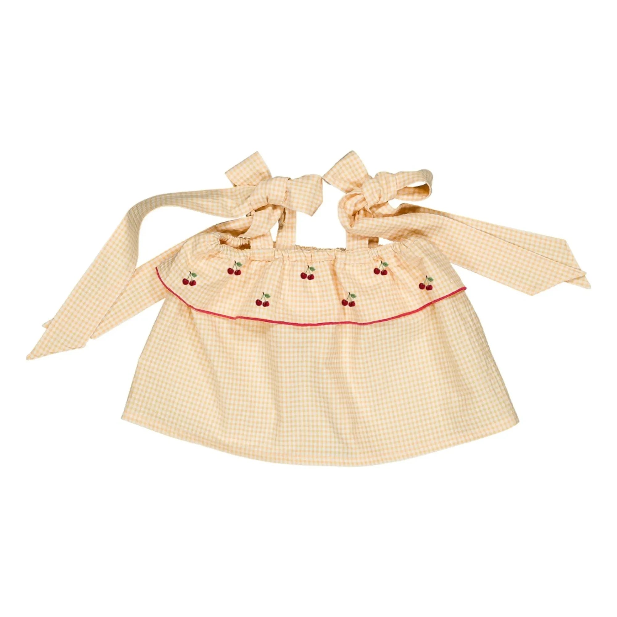 Loir - Vichy Cherry Castille Blouse | Yellow
