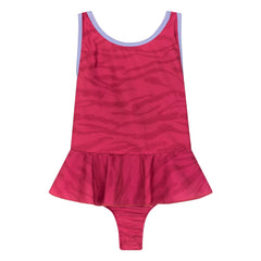 My First Cantê - Shirley Zebra Ruffled Swimsuit | Powder Pink
