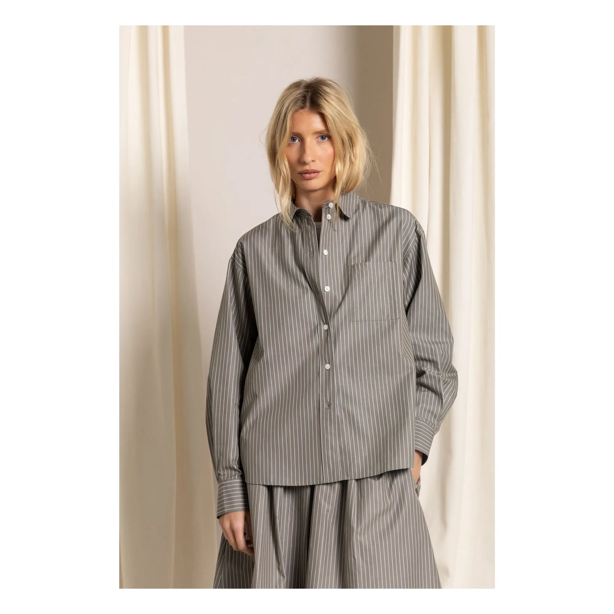 Smallable Woman - Cinnamon Striped Shirt | Gray
