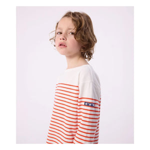 Petit Bateau - Light Marinière T-Shirt | Orange
