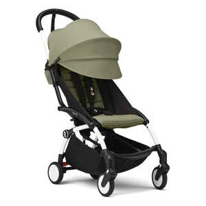 Stokke® - YOYO³ 6+ Stroller with White Frame | Olive