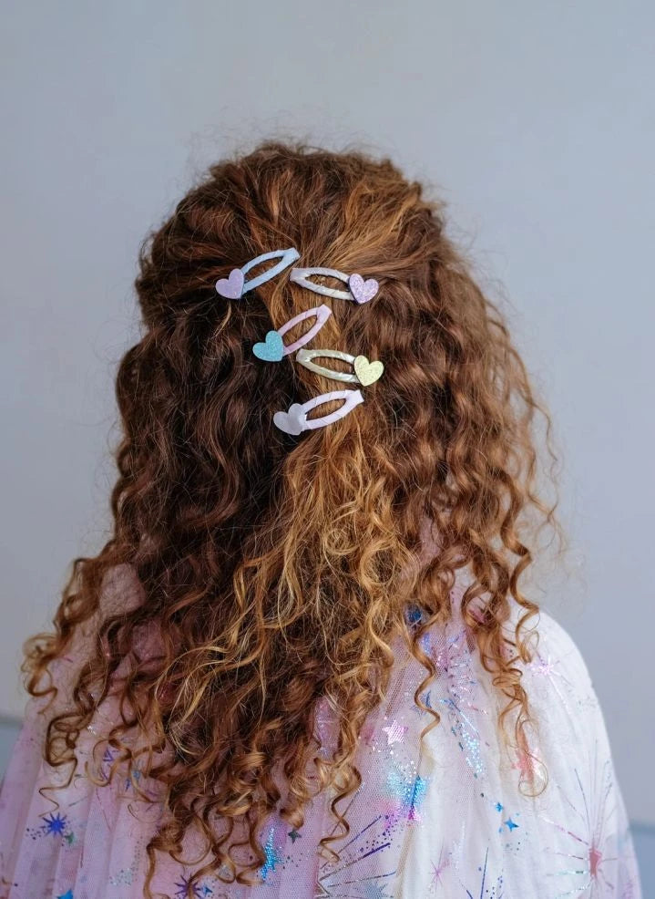 Mimi & Lula - 5-piece Little Hearts hair clip set | Pale Pink